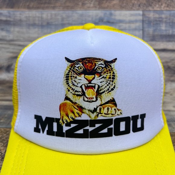 Mizzou Tigers Unisex Trucker Hat Yellow Snapback University of Missouri Ball Cap - Picture 3 of 7